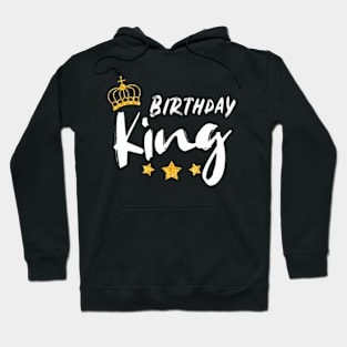 Birthday King  Mens Golden Graphic Mens Boys Hoodie